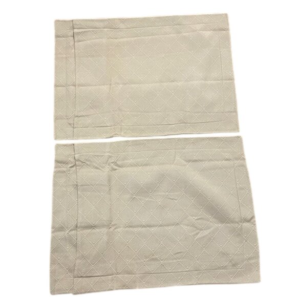 Sold Peacock Alley Tan Egyptian Cotton Matelasse Bedspread Coverlet Sham Set - Picture 12 of 12